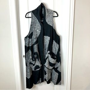 Rundholz Black Label Button Front Sleeveless Lagenlook Slouchy Vest/Dress